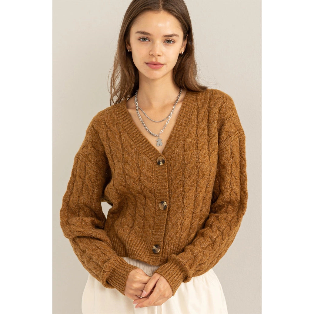 Exceptional Vibe Cable Knit Cardi