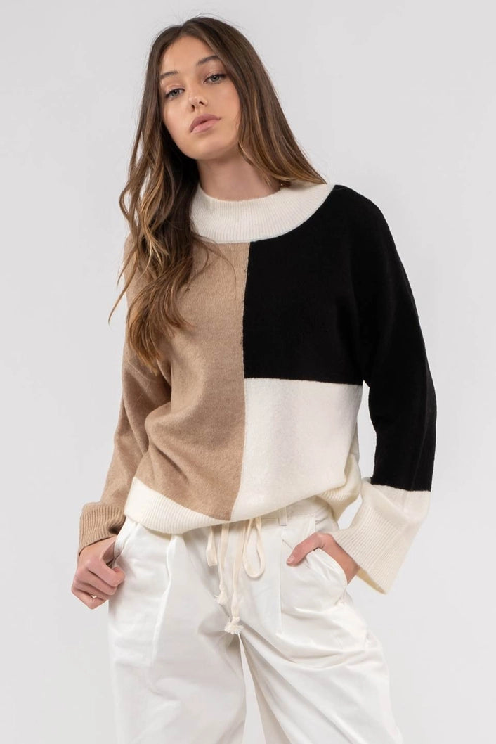 The Mona Color Block Sweater