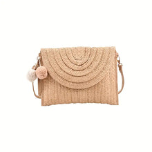 Load image into Gallery viewer, Straw Woven Crossbody Bag
