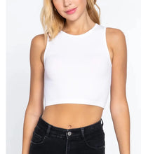 Load image into Gallery viewer, Fitted Seamless Cropped Knit Tank Top
