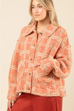 Load image into Gallery viewer, Oversized Plaid Sherpa Jacket
