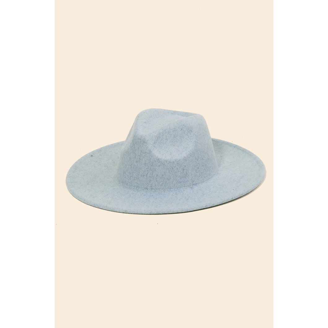 Flat Brim Fedora Hat