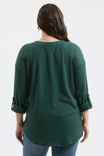 Load image into Gallery viewer, Plus Henley Knit Top
