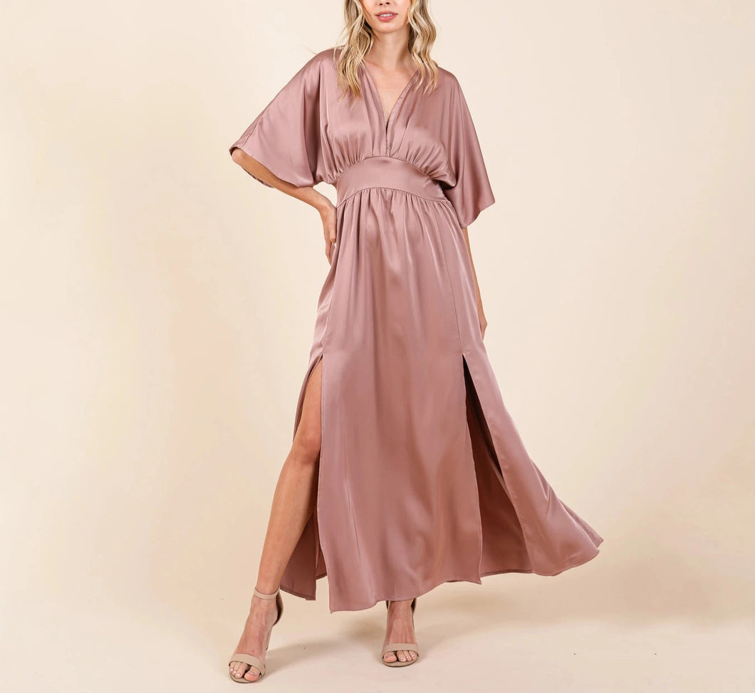 The Sady Satin Kimono Maxi