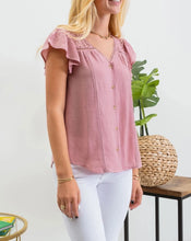 Load image into Gallery viewer, The Mayleen Ruffle Sleeve Top
