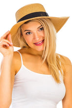 Load image into Gallery viewer, Straw Boater Hat
