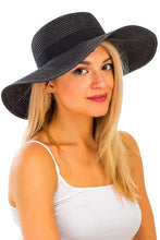 Load image into Gallery viewer, Straw Boater Hat
