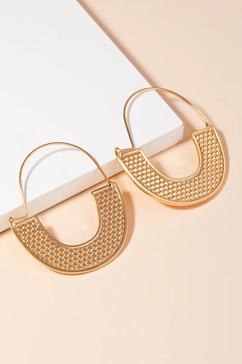 Semi Circle Hoop Earrings