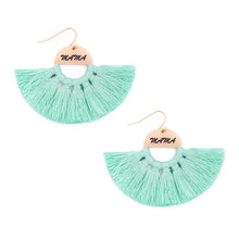 Load image into Gallery viewer, Mama Etched Fan Tassel Earrings
