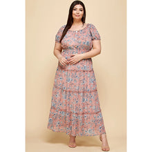 Load image into Gallery viewer, Plus Size Short Sleeve Peasant Maxi Dress
