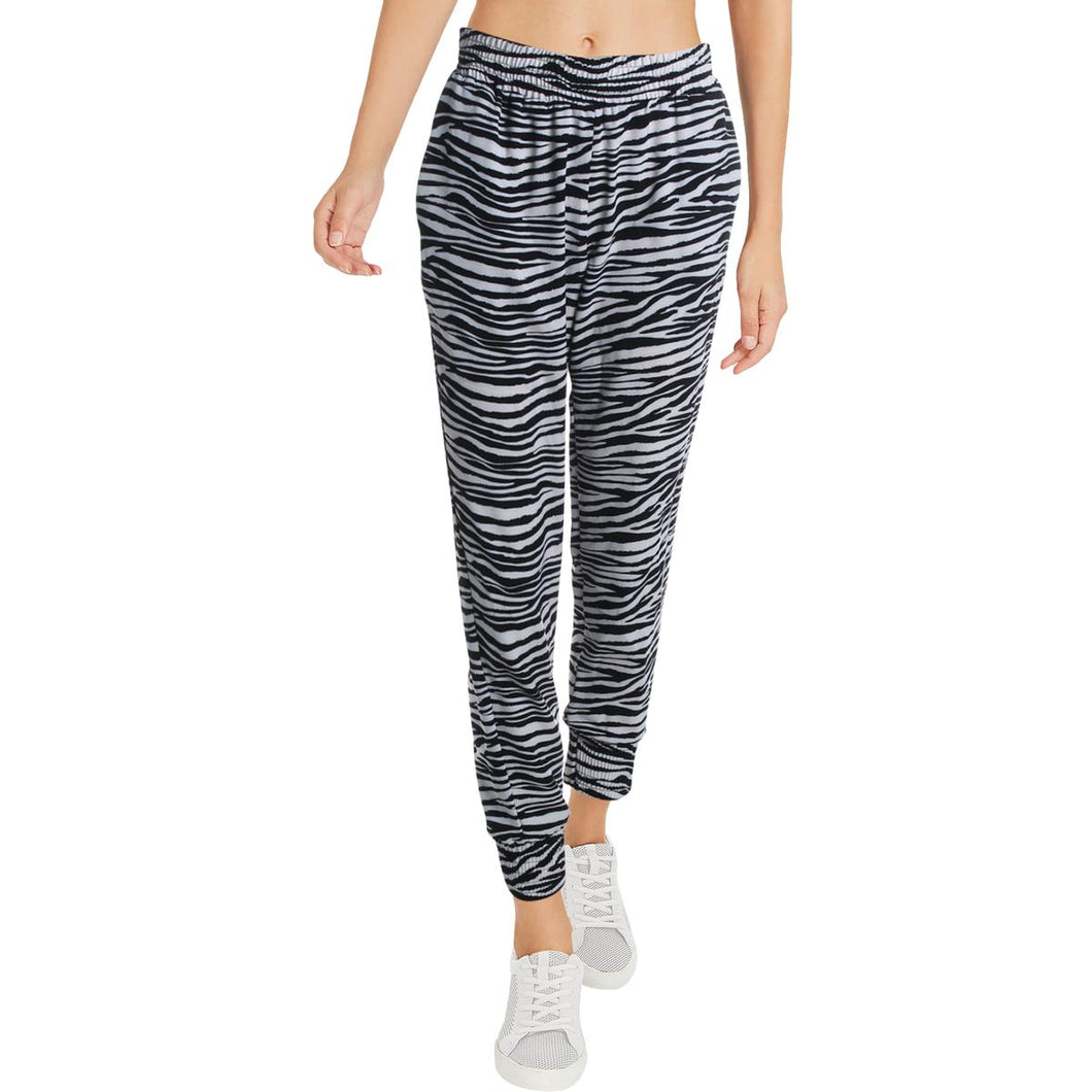 Womens Animal Print High Rise Jogger Pants