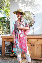 Load image into Gallery viewer, Boho Floral Patchwork Kimono
