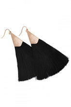 Load image into Gallery viewer, Black Tassel Earrings
