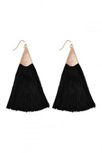 Load image into Gallery viewer, Black Tassel Earrings
