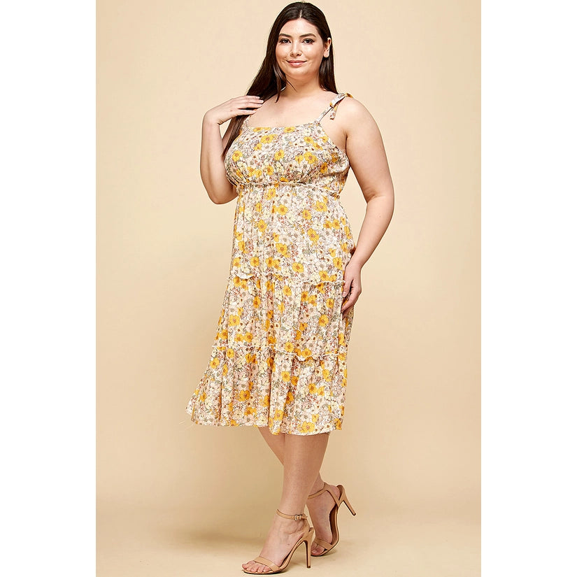 Plus Size Tiered Short Dress