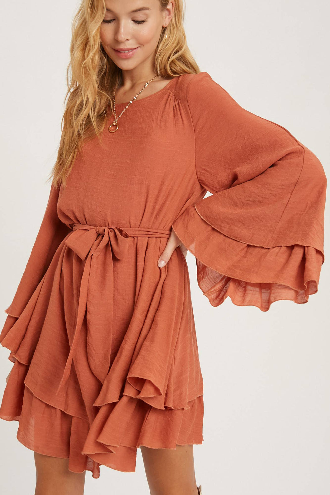 Ginger Bell Sleeves Boho Dress