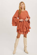 Load image into Gallery viewer, Ginger Bell Sleeves Boho Dress
