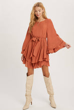 Load image into Gallery viewer, Ginger Bell Sleeves Boho Dress
