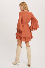 Load image into Gallery viewer, Ginger Bell Sleeves Boho Dress
