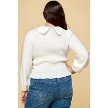 Load image into Gallery viewer, Plus Size Smocked Collared Top
