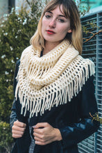 Load image into Gallery viewer, Tassel Fringe Knit Infinity Scarf
