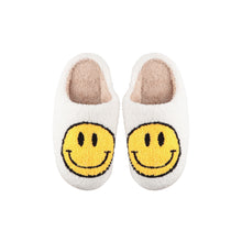 Load image into Gallery viewer, Retro Smiley Face Fuzzy Soft Slippers
