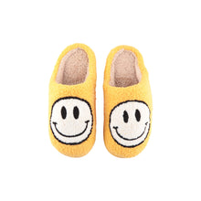 Load image into Gallery viewer, Retro Smiley Face Fuzzy Soft Slippers
