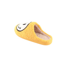 Load image into Gallery viewer, Retro Smiley Face Fuzzy Soft Slippers
