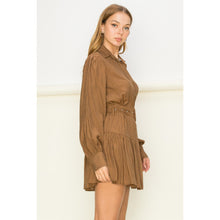 Load image into Gallery viewer, Enticing Endeavor Long Sleeve Belted Mini dress
