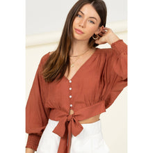 Load image into Gallery viewer, Blow Me Away Button Down Blouse
