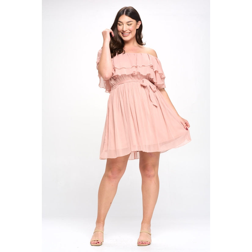 Tiffany Tiered Ruffle Plus Size Dress