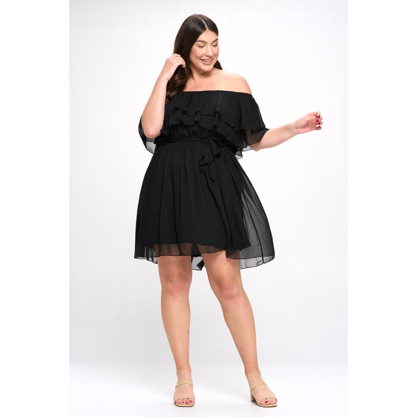 Tiffany Tiered Ruffle Plus Size Dress