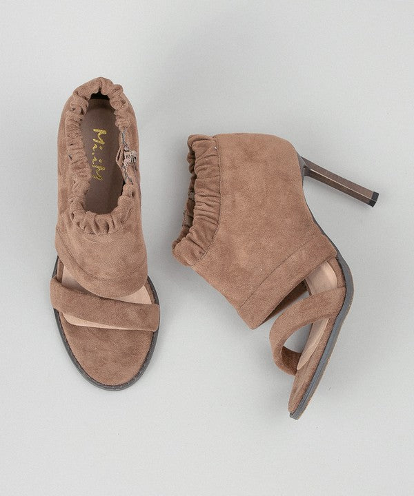 Shaye-Vegan Suede Open Toe Heels